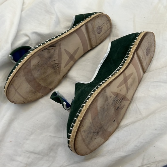 Bow espadrilles size 41 By Espadrille Creation France emerald color suede - Picture 3 of 5